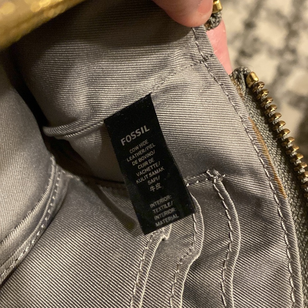 Fossil Wristlet Gray Color With Fringe - image 5